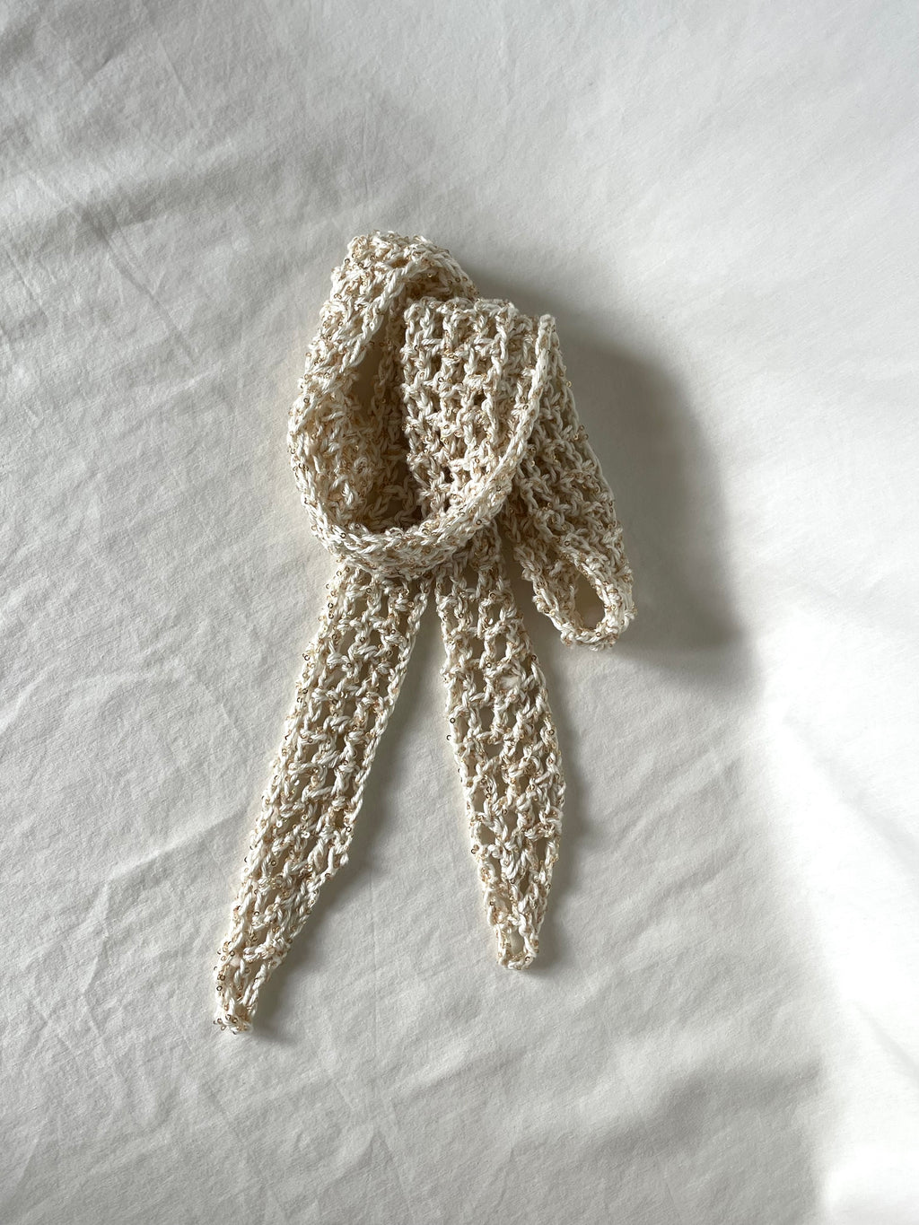 Glitterscarf - Creme