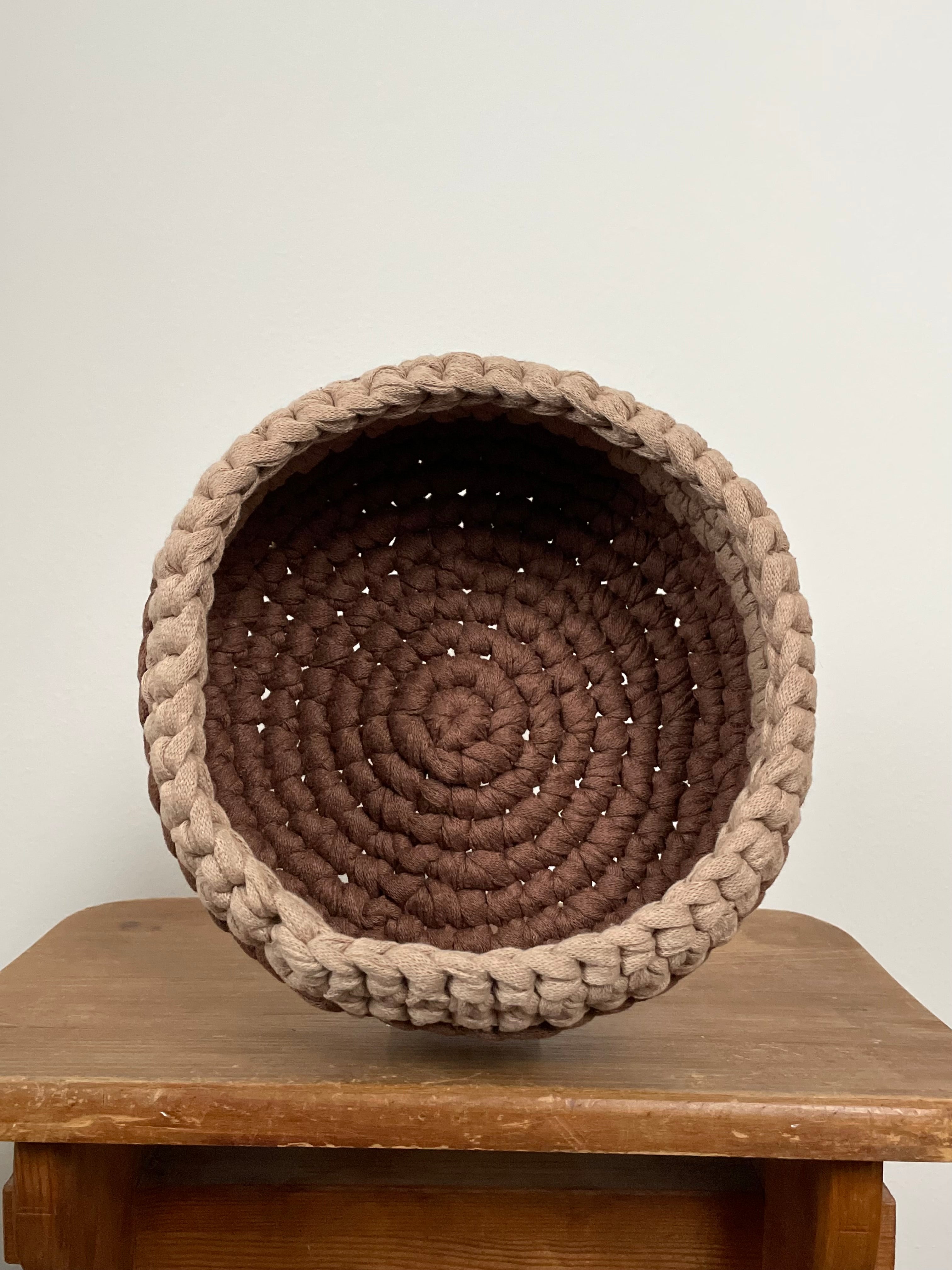 Virkad korg - Stor brun