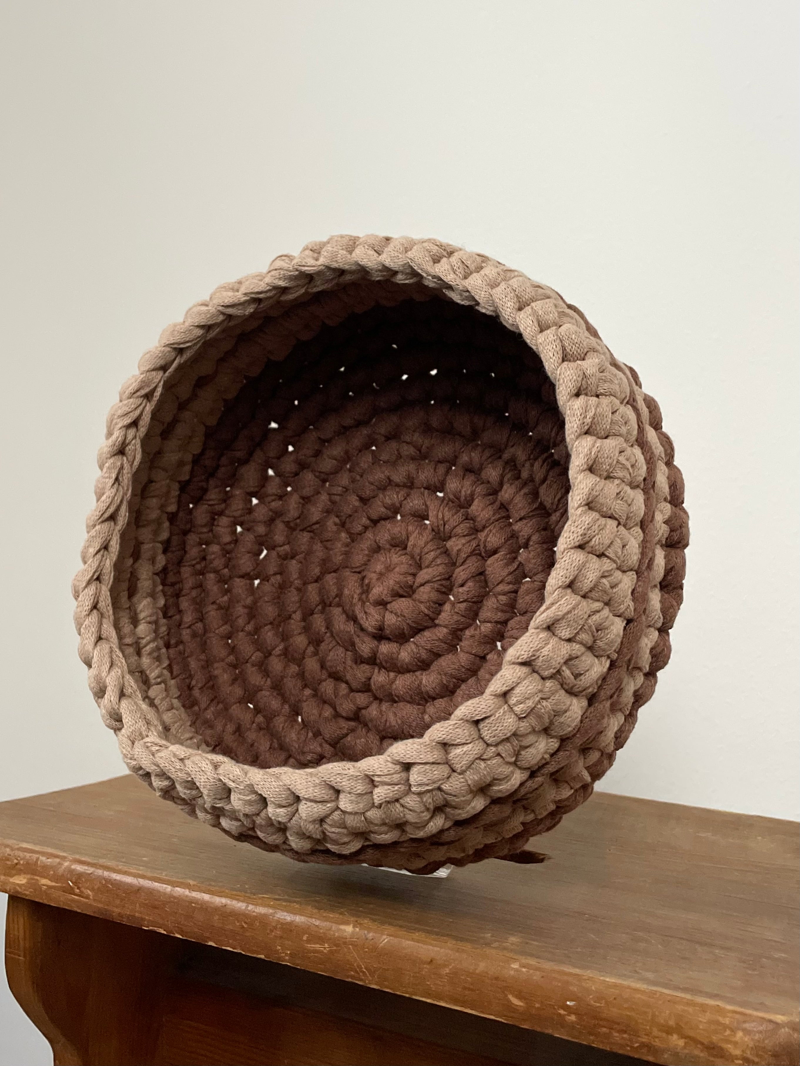 Virkad korg - Stor brun