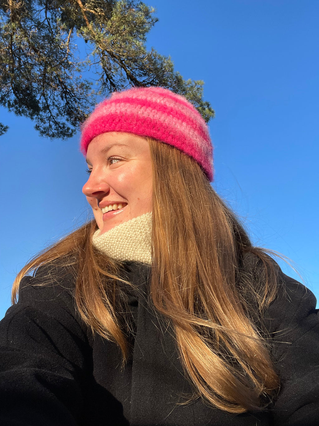 Juna Beanie - Cerise