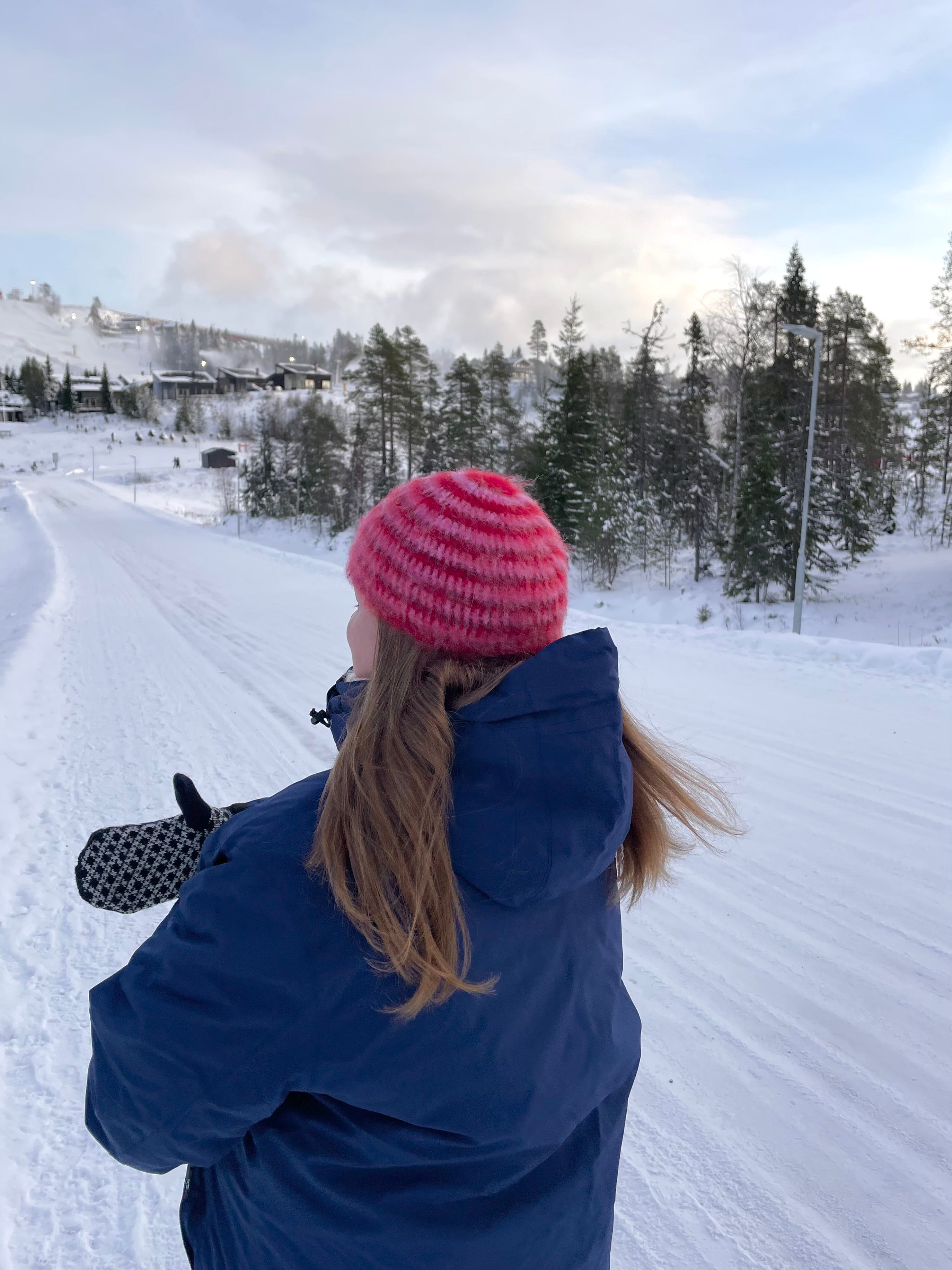 Juna Beanie - Röd/rosa