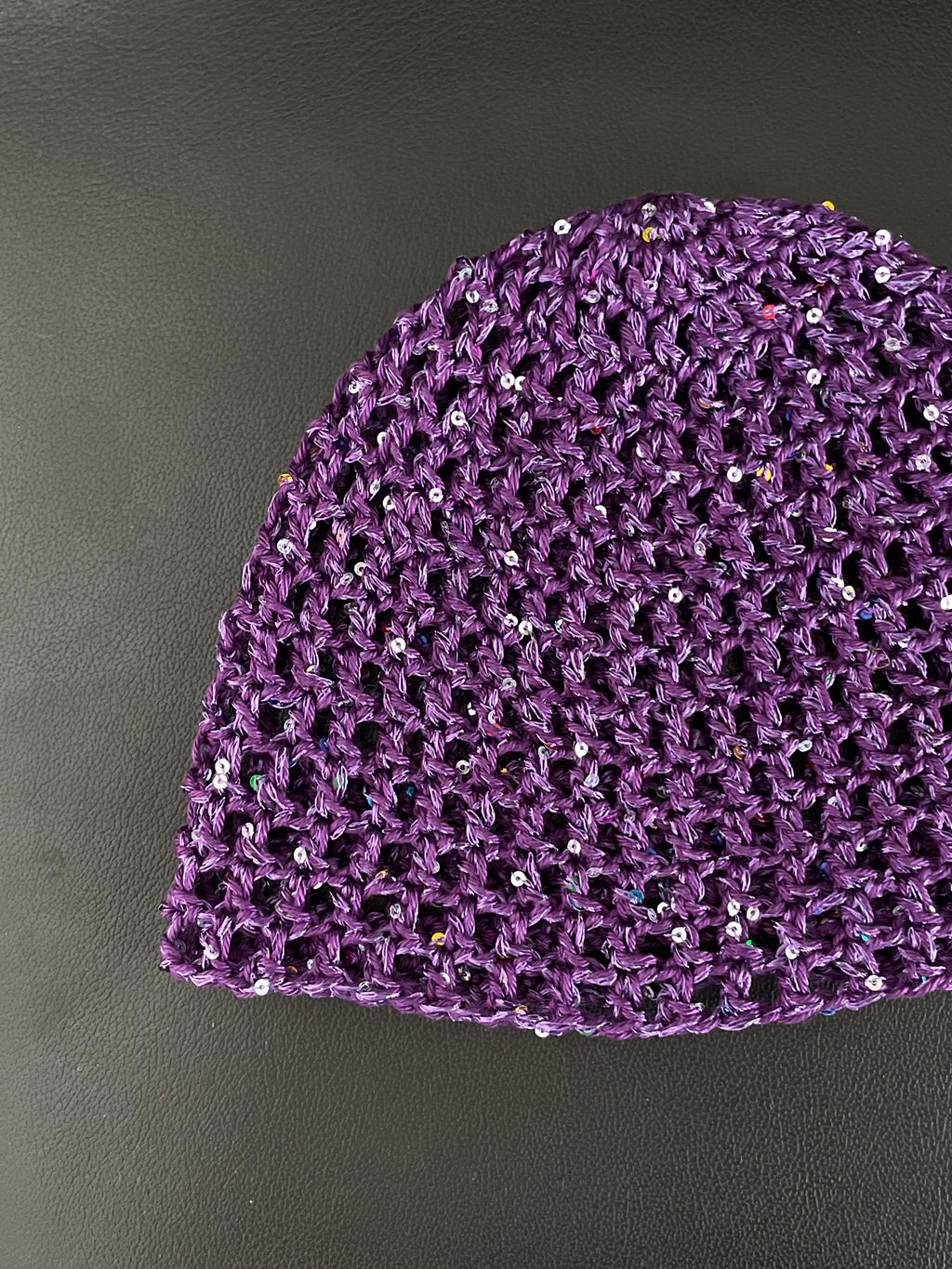 Glitter mesh hat - Lila