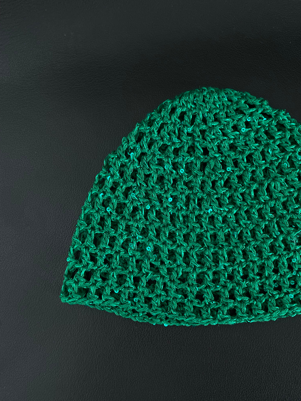 Glitter mesh hat - Grön