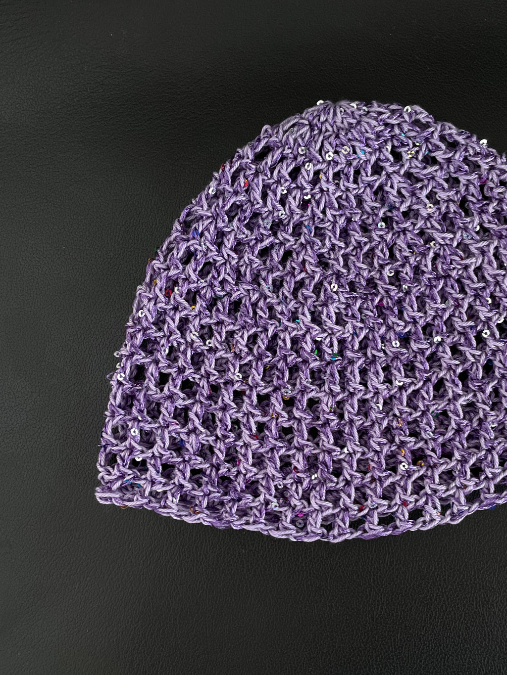 Glitter mesh hat - Lavendel