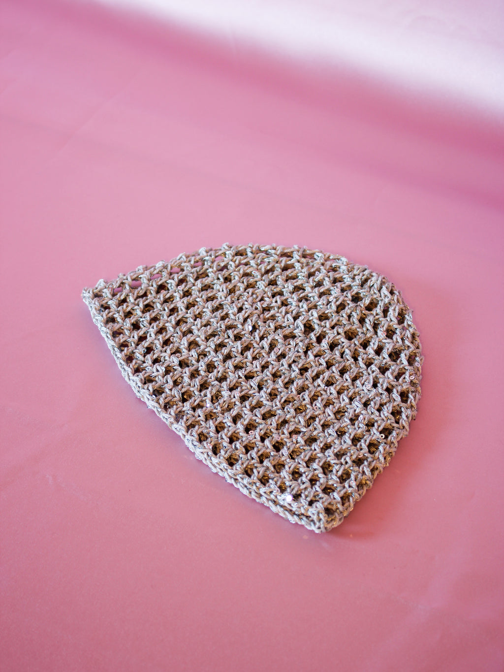 Glitter mesh hat - Silver