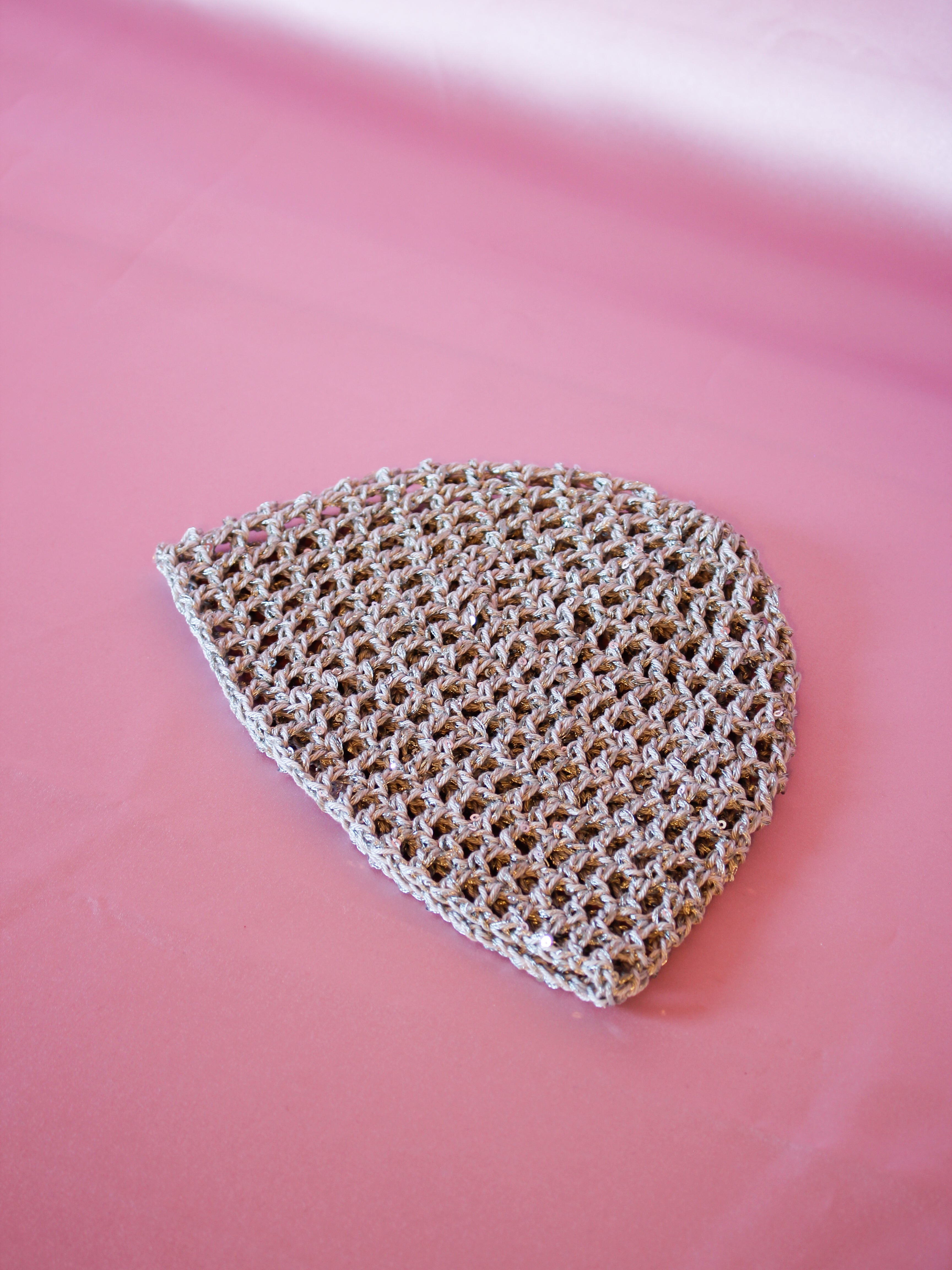 Glitter mesh hat - Silver