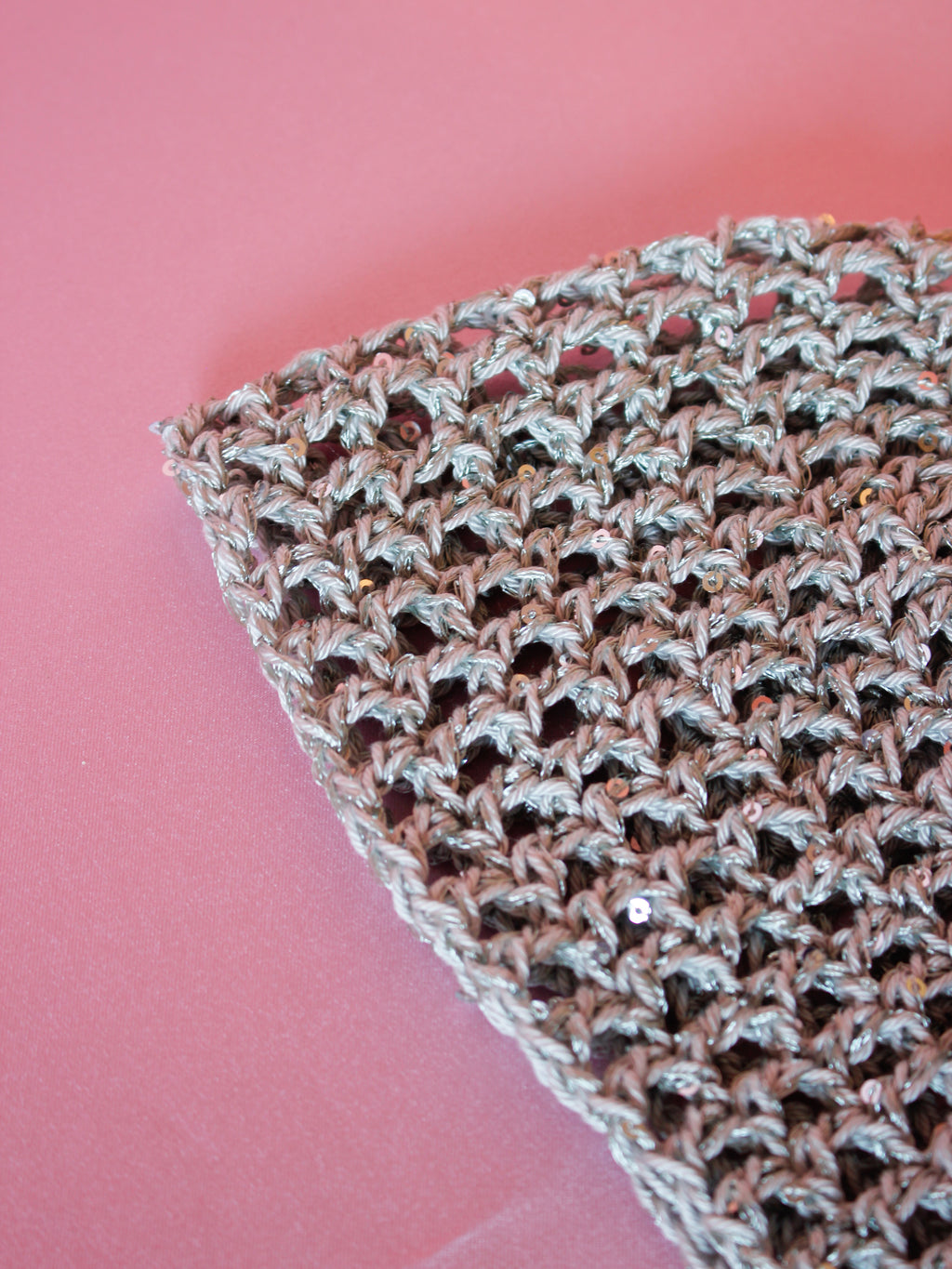 Glitter mesh hat - Silver