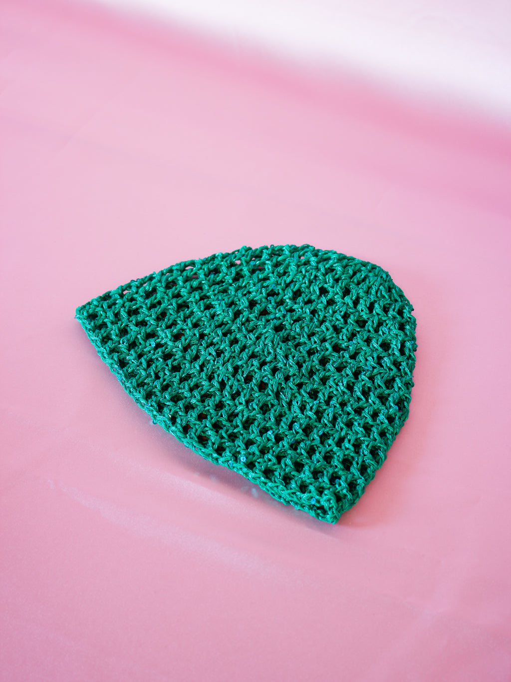 Glitter mesh hat - Grön