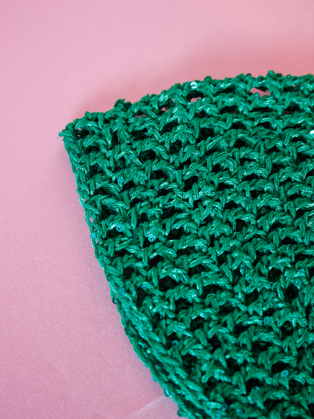 Glitter mesh hat - Grön