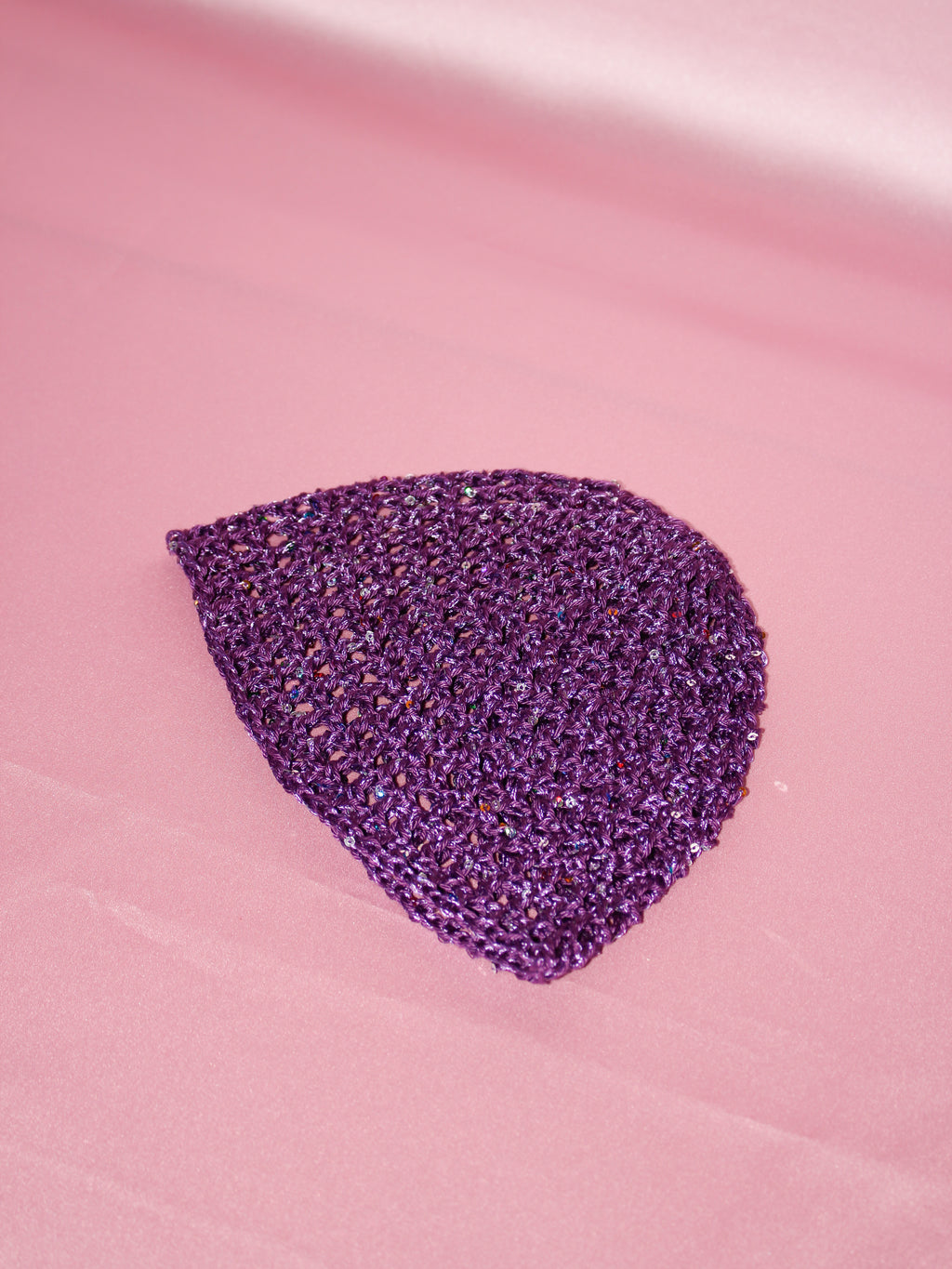 Glitter mesh hat - Lila