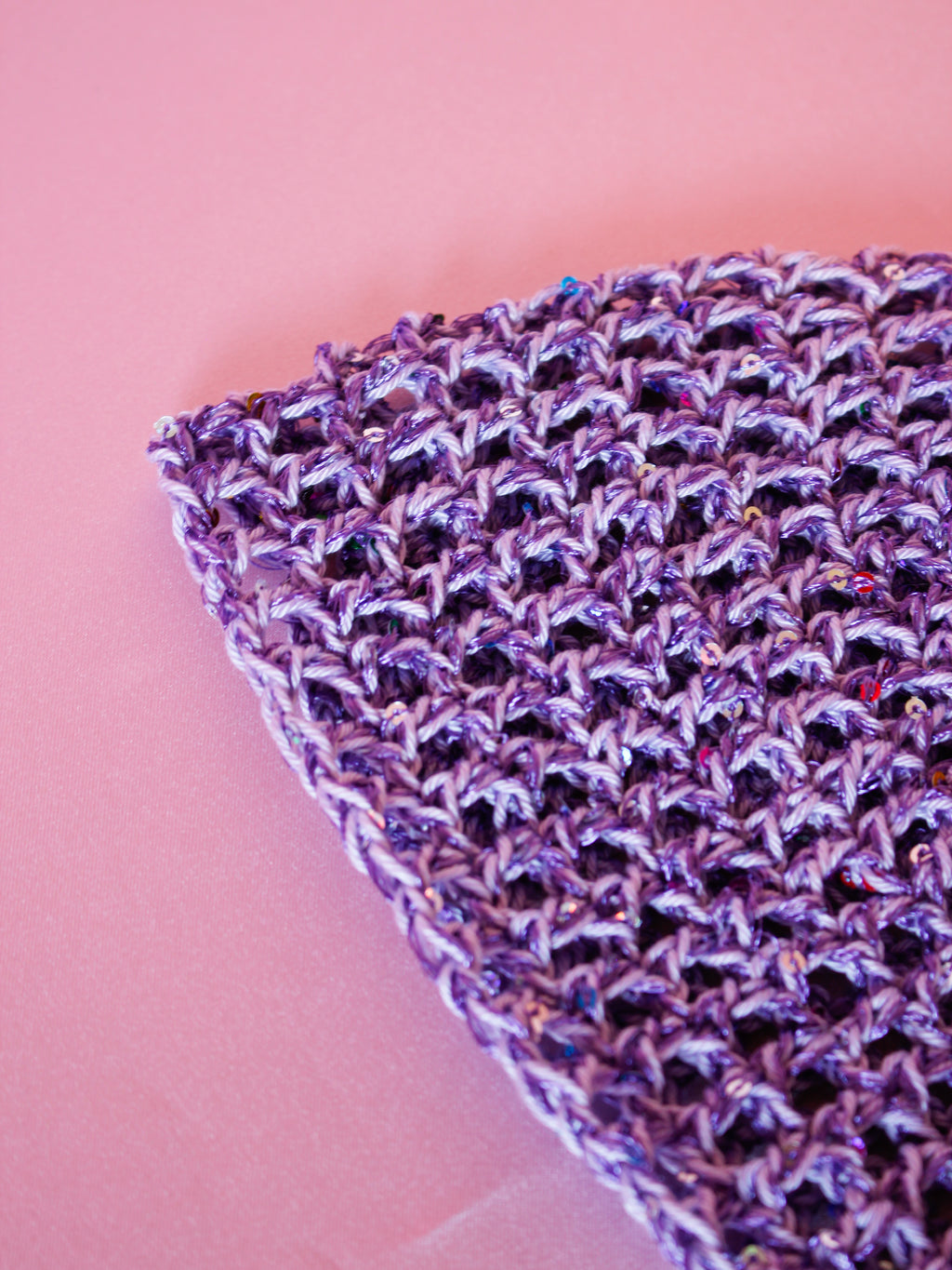 Glitter mesh hat - Lavendel