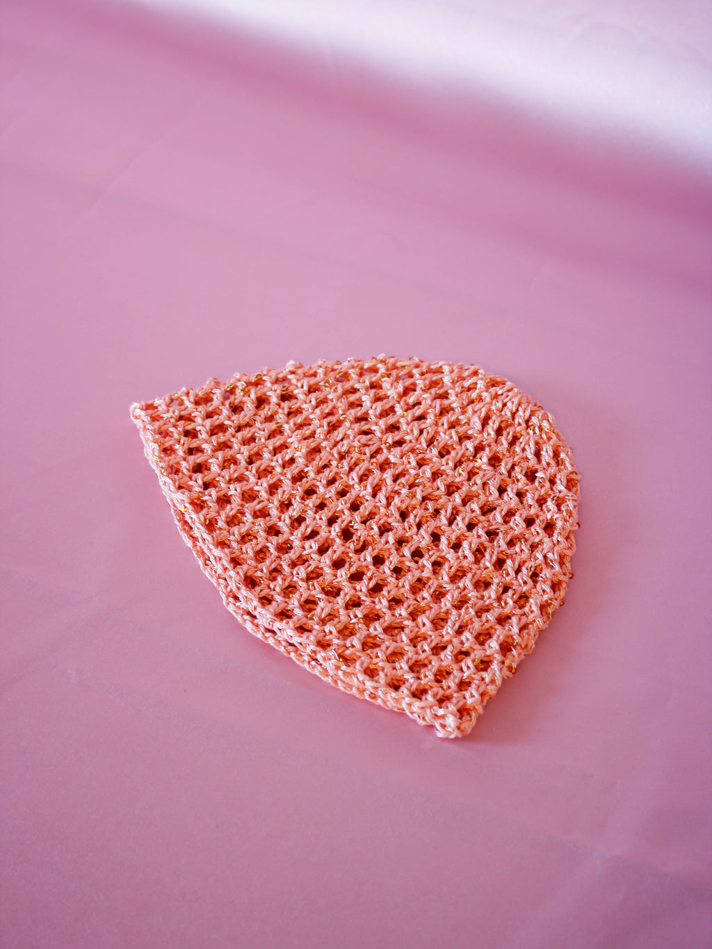 Glitter mesh hat - Persika