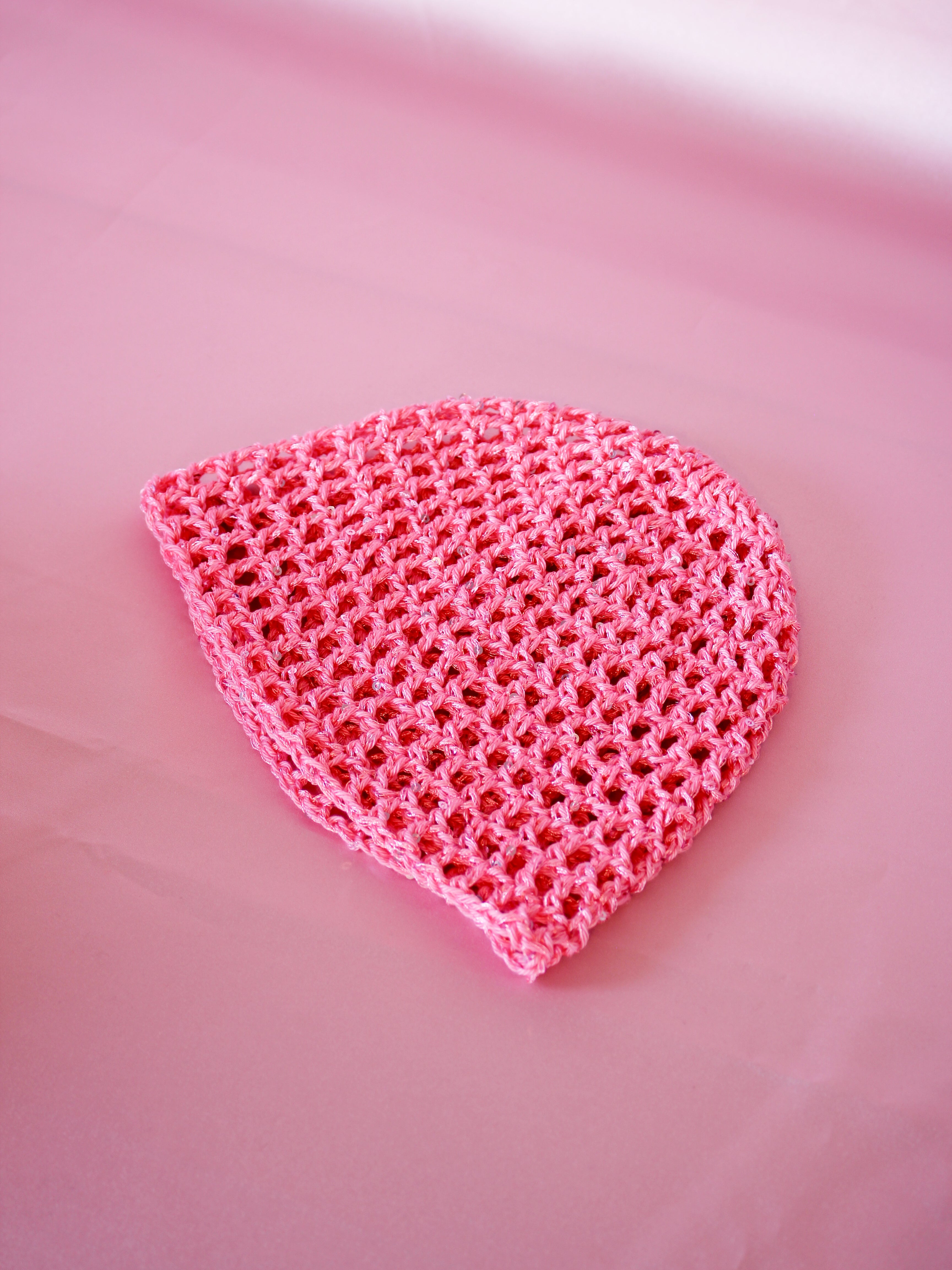 Glitter mesh hat - Rosa