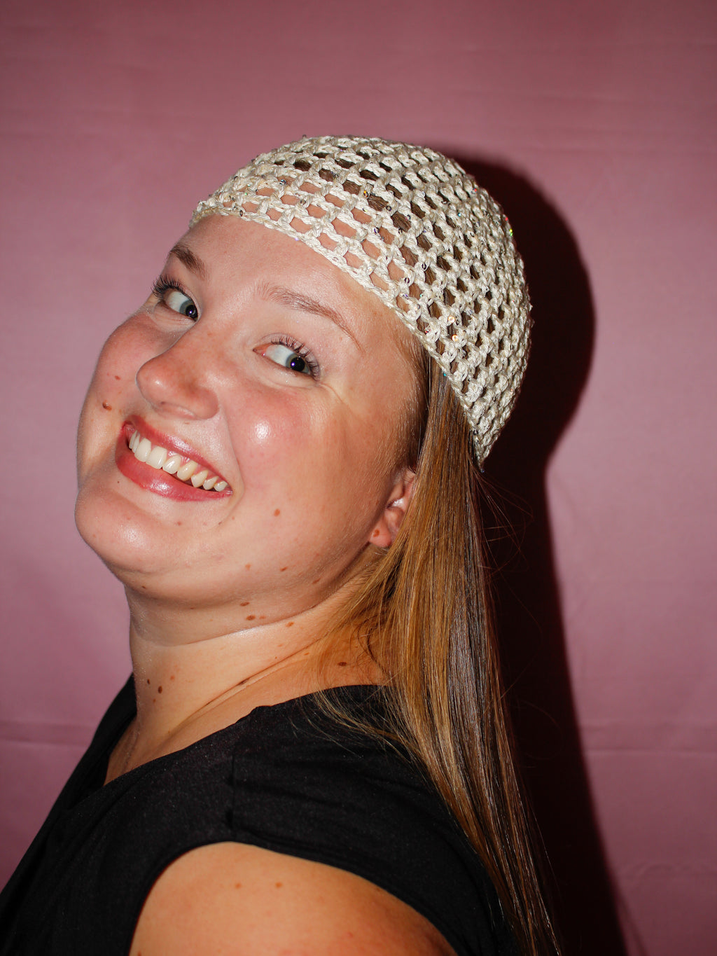 Glitter mesh hat - Cremevit